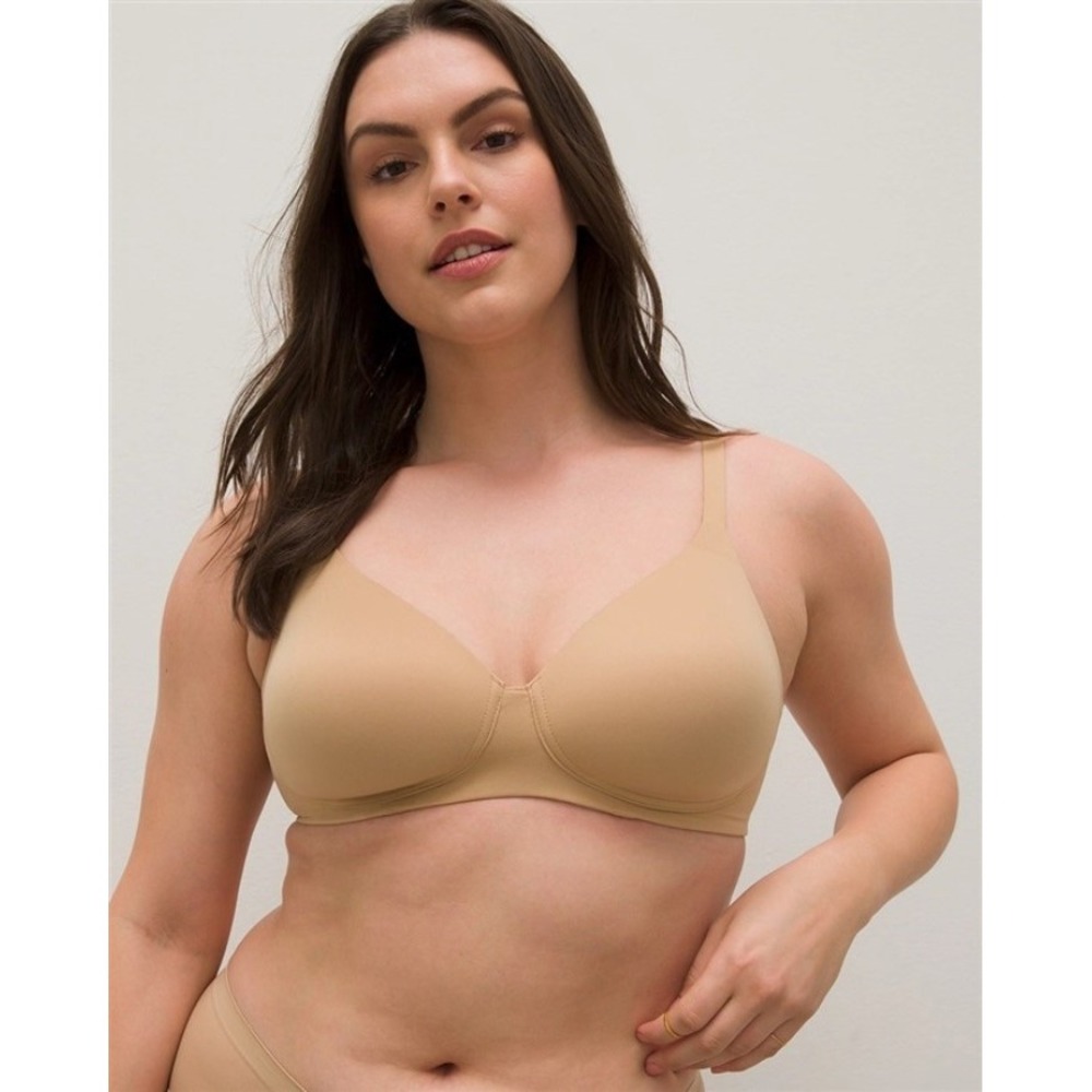 PO Soma 34B Embraceable Full Coverage Wireless Bra Warm Amber Beige #100627